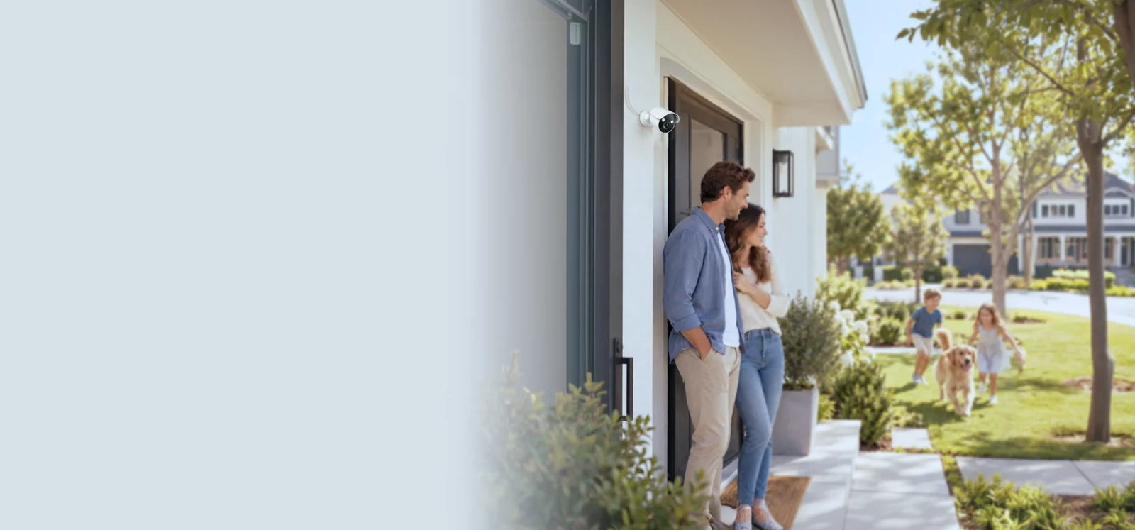 A family at home with Ulticam security