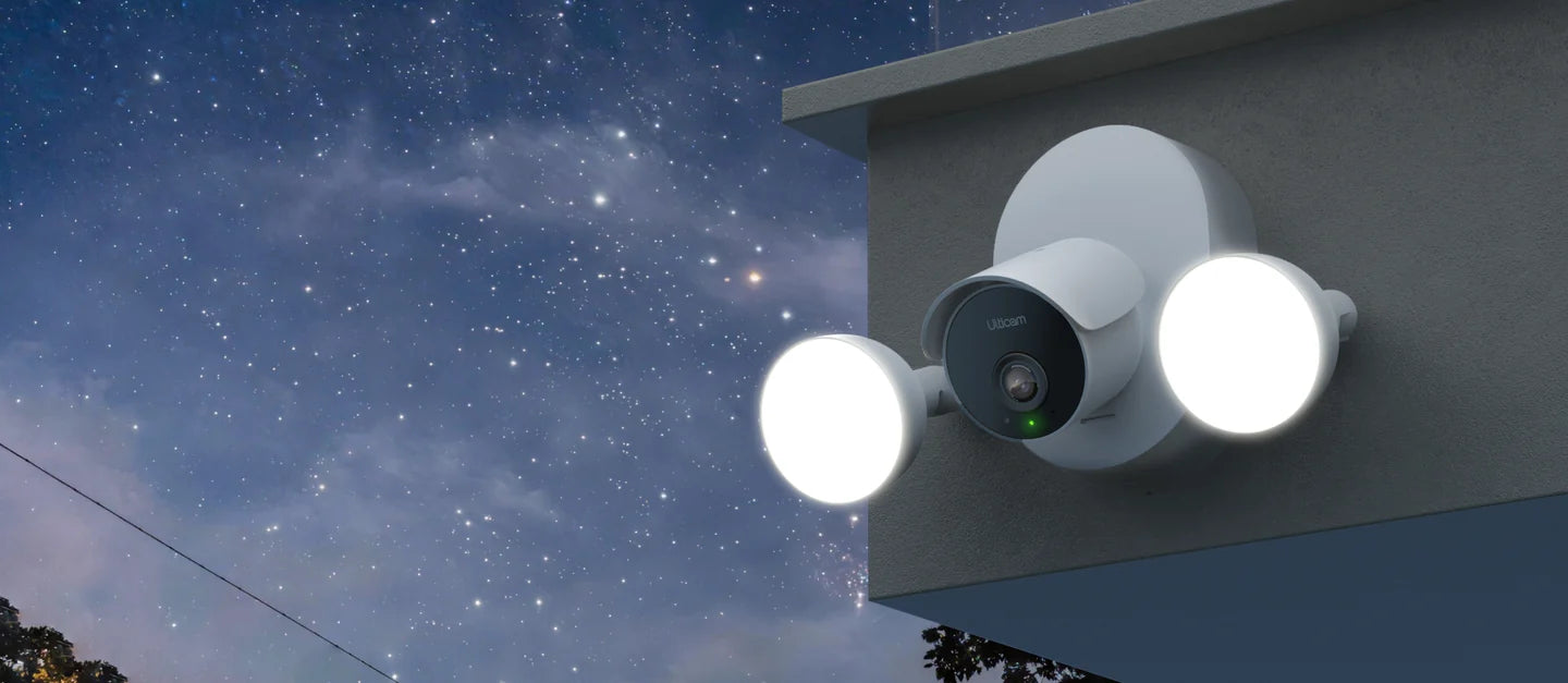 IQ Floodlight camera in a home setting